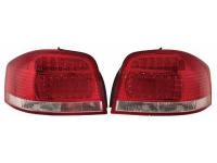 Audi A3 (03-08) фонари задние диодные красно-хромированные, комплект 2 шт.
