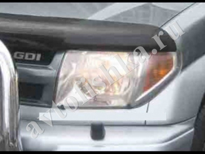 Защита передних фар прозрачная Mitsubishi Pinin 1999-2007
